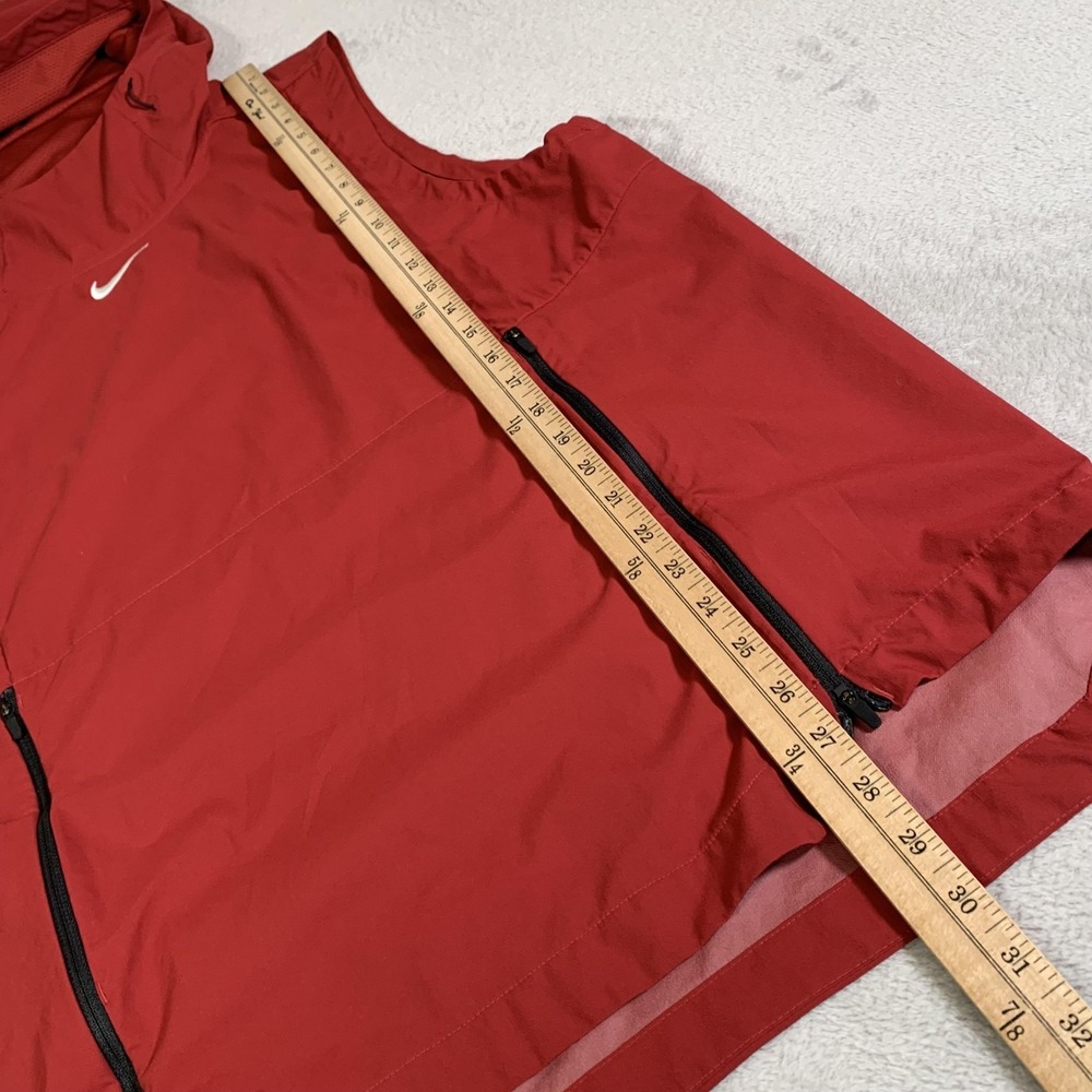 Nike Jacket Mens Large Red Sleeveless Hooded Pullover Windbreaker 908420-613 - Picture 5 of 11
